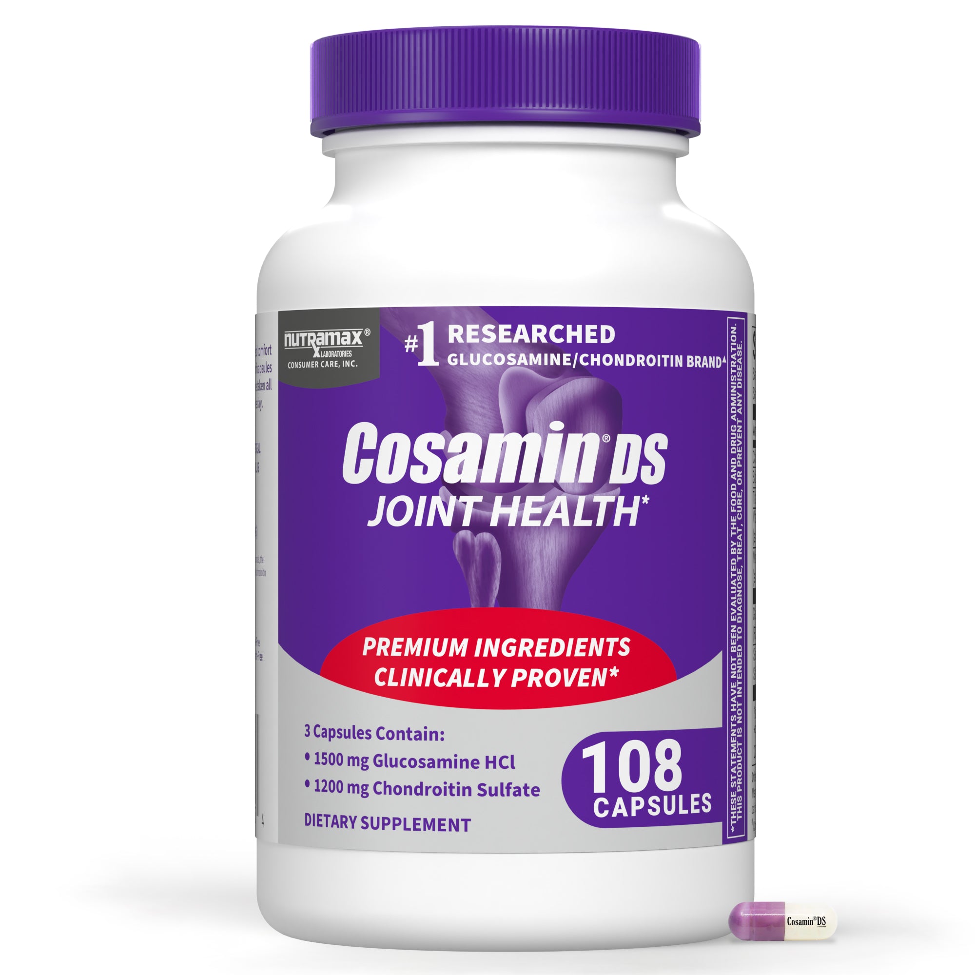 Cosamin® DS 108 Capsules - Nutramax Laboratories Consumer Care, Inc ...